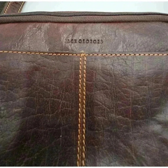 Jack George's Voyager Double Zippered Crossbody Bag - Picture 10 of 14